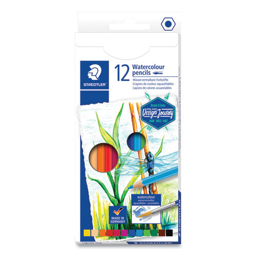 Watercolor Pencils, 2.9 Mm, Hb (#2), Assorted Lead-barrel Colors, 12-pack