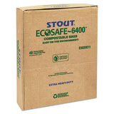 Ecosafe-6400 Bags, 30 Gal, 1.1 Mil, 30" X 39", Green, 48-box