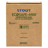 Ecosafe-6400 Bags, 32 Gal, 0.85 Mil, 33" X 48", Green, 50-box