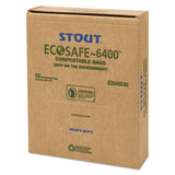 Ecosafe-6400 Bags, 32 Gal, 0.85 Mil, 33" X 48", Green, 50-box