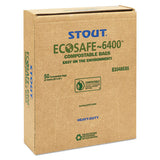 Ecosafe-6400 Bags, 32 Gal, 0.85 Mil, 33" X 48", Green, 50-box