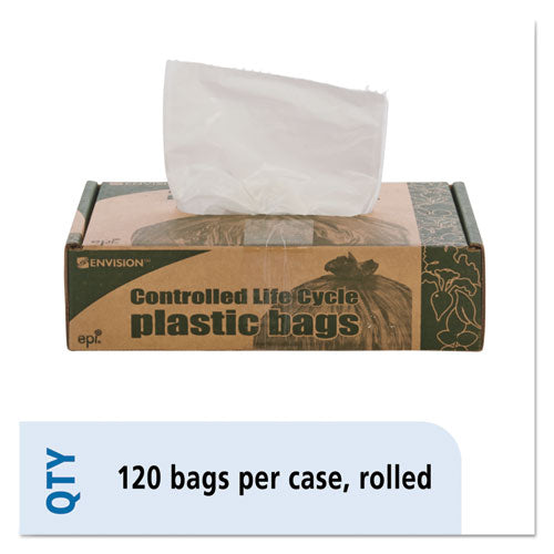 Controlled Life-cycle Plastic Trash Bags, 13 Gal, 0.7 Mil, 24