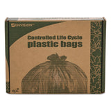 Controlled Life-cycle Plastic Trash Bags, 13 Gal, 0.7 Mil, 24" X 30", White, 120-box