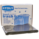 Insect-repellent Trash Bags, 45 Gal, 2 Mil, 40" X 45", Black, 65-box