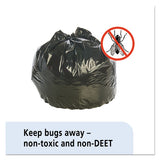 Insect-repellent Trash Bags, 45 Gal, 2 Mil, 40" X 45", Black, 65-box