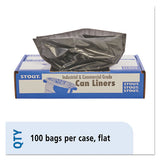 Total Recycled Content Plastic Trash Bags, 33 Gal, 1.3 Mil, 33" X 40", Brown-black, 100-carton