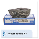 Total Recycled Content Plastic Trash Bags, 33 Gal, 1.5 Mil, 33" X 40", Brown-black, 100-carton