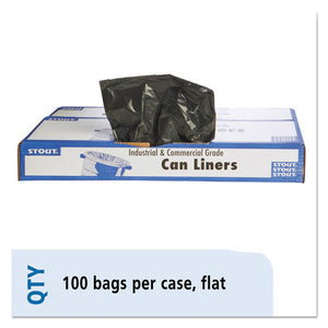 Total Recycled Content Plastic Trash Bags, 60 Gal, 1.5 Mil, 38" X 60", Brown-black, 100-carton