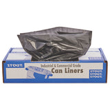 Total Recycled Content Plastic Trash Bags, 45 Gal, 1.5 Mil, 40" X 48", Brown-black, 100-carton