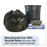 Total Recycled Content Plastic Trash Bags, 45 Gal, 1.5 Mil, 40" X 48", Brown-black, 100-carton