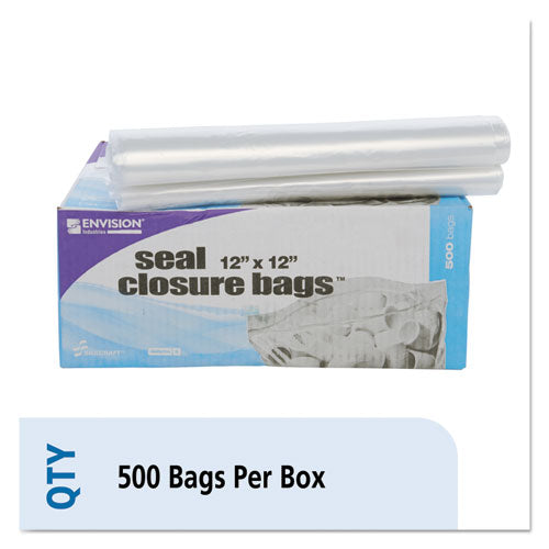 Seal Closure Bags, 2 Mil, 12