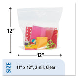 Seal Closure Bags, 2 Mil, 12" X 12", Clear, 500-carton