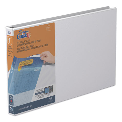 Quickfit Ledger D-ring View Binder, 3 Rings, 1
