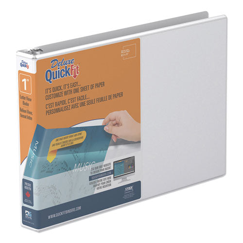 Quickfit Landscape Spreadsheet Round Ring View Binder, 3 Rings, 1