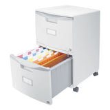 Two-drawer Mobile Filing Cabinet, 14.75w X 18.25d X 26h, Gray