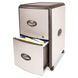 Two-drawer Mobile Filing Cabinet With Metal Siding, 19w X 15d X 23h, Silver-black