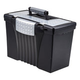 Portable Letter-legal Filebox With Organizer Lid, Letter-legal Files, 14.5" X 10.5" X 12", Black