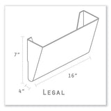 Wall File, Legal 16 X 14, Three Pocket, Clear