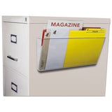 Unbreakable Magnetic Wall File, Letter-legal, 16 X 7, Single Pocket, Clear