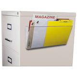 Unbreakable Magnetic Wall File, Letter-legal, 16 X 7, Single Pocket, Smoke