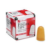 Rubber Finger Tips, 11 1-2 (medium), Amber, Dozen