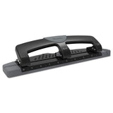 45-sheet Smarttouch Three-hole Punch, 9-32" Holes, Black-gray