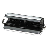 32-sheet Easy Touch Two-to-three-hole Punch, 9-32" Holes, Black-gray
