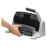 40-sheet Lighttouch Two-to-seven-hole Punch, 9-32" Holes, Black-gray