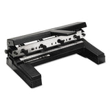 40-sheet Two-to-four-hole Adjustable Punch, 9-32" Holes, Black