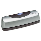 15-sheet Electric Portable Desktop Punch, Silver-black