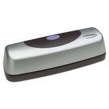 15-sheet Electric Portable Desktop Punch, Silver-black