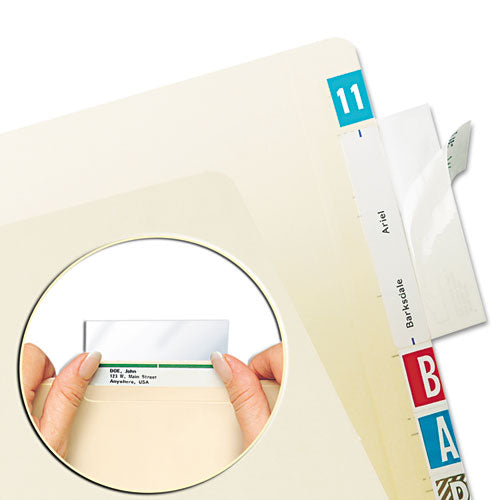Self-adhesive Label-file Folder Protector, Top Tab, 3 1-2 X 2, Clear, 500-box