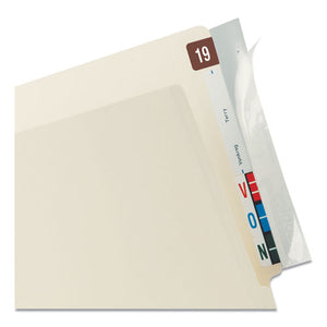 Self-adhesive Label-file Folder Protector, End Tab, 2 X 8, Clear, 100-box