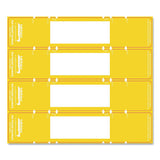 File Pocket Handles, 9.63 X 2, Yellow-white, 4-sheet, 12 Sheets-pack