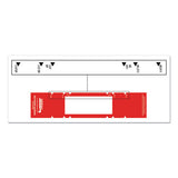 File Pocket Handles, 9.63 X 2, Red-white, 4-sheet, 12 Sheets-pack