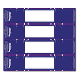 File Pocket Handles, 9.63 X 2, Dark Blue-white, 4-sheet, 12 Sheets-pack