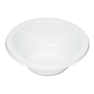 Plastic Dinnerware, Bowls, 12oz, White, 125-pack