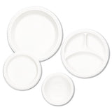 Plastic Dinnerware, Plates, 7" Dia, White, 125-pack