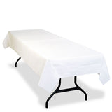 Table Set Poly Tissue Table Cover, 54 X 108, White, 6-pack