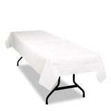 Table Set Poly Tissue Table Cover, 54 X 108, White, 6-pack