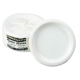 Plastic Dinnerware, Plates, 10 1-4" Dia, White, 125-pack