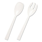 Table Set Plastic Serving Forks And Spoons, White, 24 Forks, 24 Spoons Per Pack