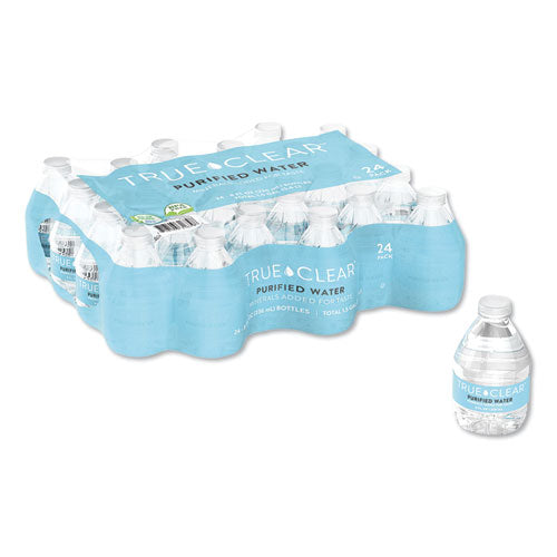 Purified Bottled Water, 8 Oz Bottle, 24 Bottles-carton