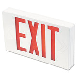 Led Exit Sign, Polycarbonate, 12 1-4" X 2 1-2" X 8 3-4", White