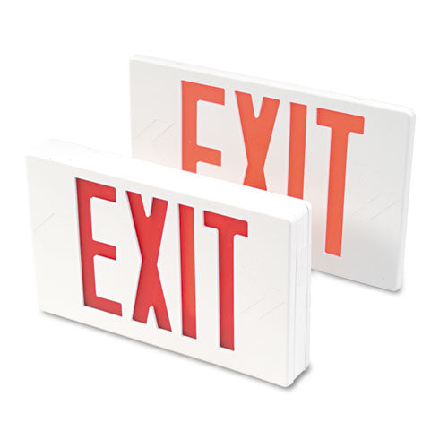 Led Exit Sign, Polycarbonate, 12 1-4