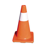 Traffic Cone, 18h X 10w X 10d, Orange-silver