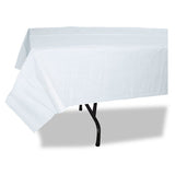 Paper Table Cover, Embossed, W-plastic Liner, 54" X 108", White, 20-carton