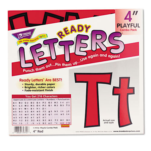Ready Letters Playful Combo Set, Red, 4