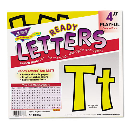 Ready Letters Playful Combo Set, Yellow, 4