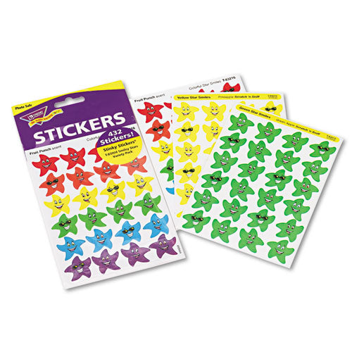 Stinky Stickers Variety Pack, Smiley Stars, 432-pack